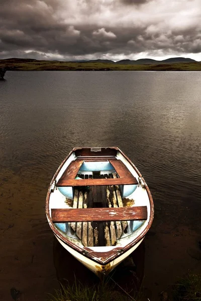 Malerische Ansicht Des Bootes Auf Einem Loch Schottland Großbritannien Europa — Stockfoto