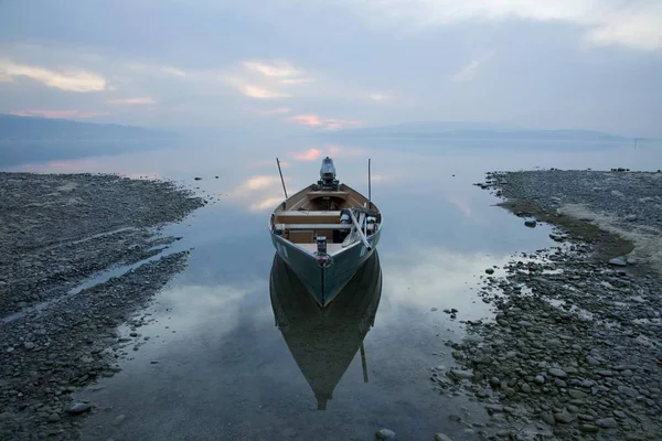 Fischerboot Auf Der Insel Reichenau Bodensee Baden Württemberg Deutschland Europa — Stockfoto