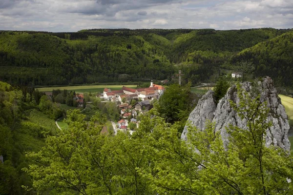 Blick Auf Das Donautal Bei Beuron Baden Württemberg Deutschland Europa — Stockfoto