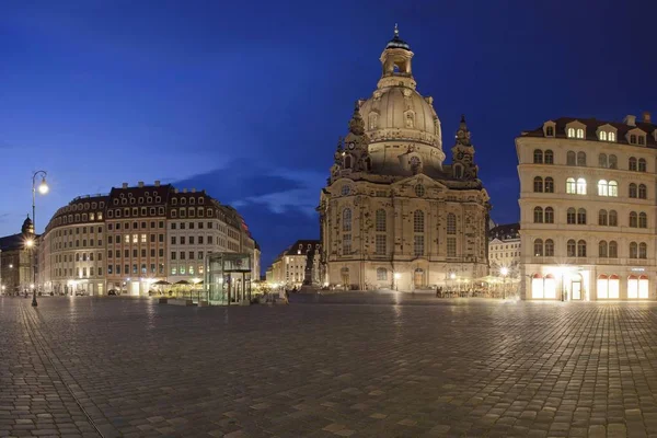 Vista Panorámica Del Centro Ciudad Dresde Con Frauenkirche Iglesia Nuestra —  Fotos de Stock