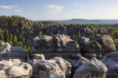 scenic view of Carola Rocks in the Elbe Sandstone Mountains, Saxony, Germany, Europe