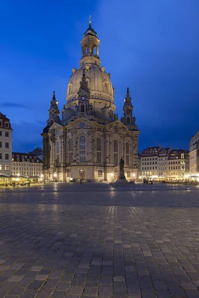 Vista Panorámica Del Centro Ciudad Dresde Con Frauenkirche Iglesia Nuestra —  Fotos de Stock