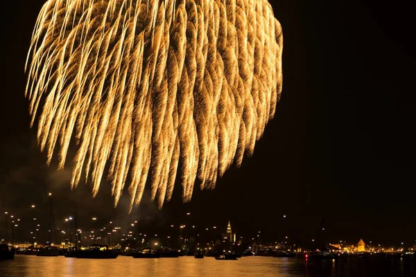 Fireworks Seenachtsfest Festival Konstanz Lake Constance Baden Wuerttemberg Germany Europe — Stock Photo, Image