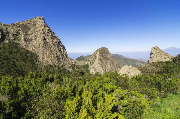 Los Roques Mountains Gomera Isole Canarie Spagna Europa — Foto Stock