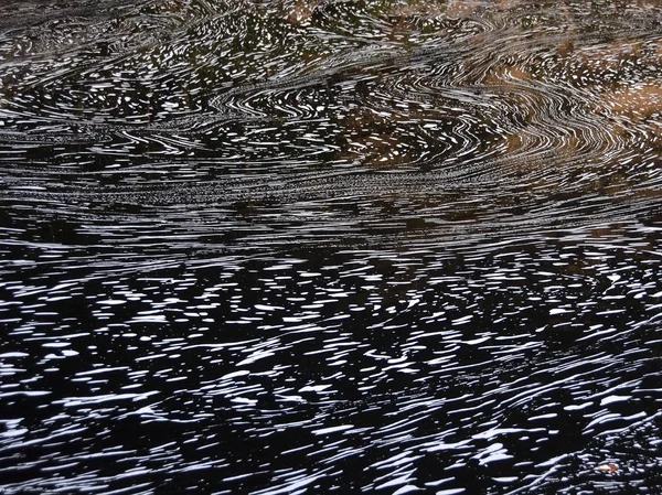Typische Schaumstrukturen Einem Blackwater Fluss — Stockfoto