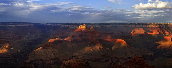 Vista Del Grand Canyon Alla Luce Della Sera Punto Osservazione — Foto Stock