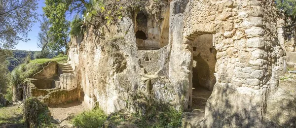 Medieval Cave Dwellings Zungri Calabria Italy Europe — Stock Photo, Image