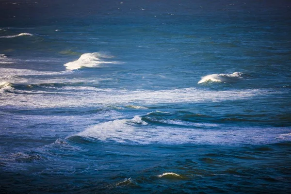 Scenic View Waves Breaking Hanalei Bay Kauai Hawaii Usa North — Stock Photo, Image