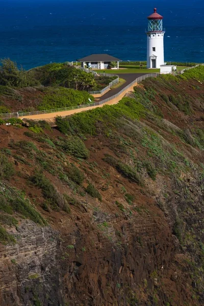 基拉韦厄灯塔的风景 基拉韦厄点 考艾岛 夏威夷 — 图库照片