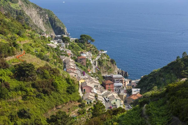 Village Riomaggiore Cinque Terre Unesco World Heritage Site Riviera Riomaggiore — Stock Photo, Image