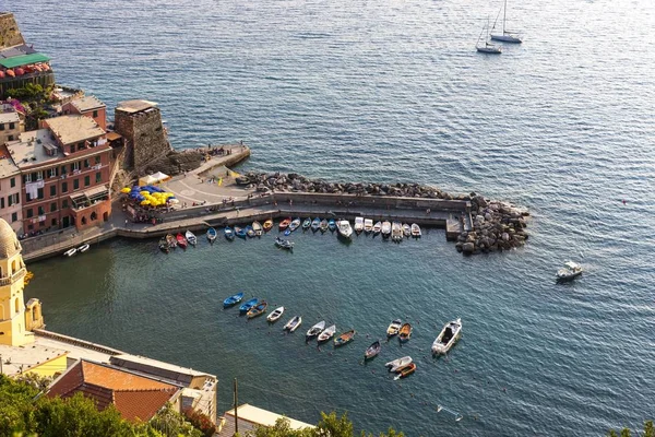 Vernazza Halászfalu Cinque Terre Unesco Világörökségi Helyszín Riviera Liguria Vernazza — Stock Fotó