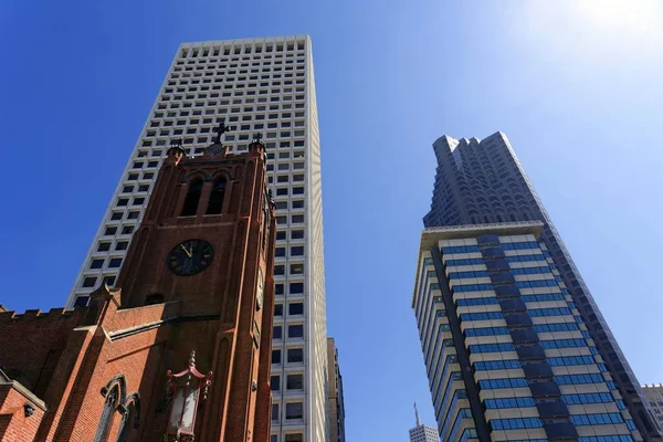 Gamla Saint Mary Cathedral San Francisco Kalifornien Usa Nordamerika — Stockfoto