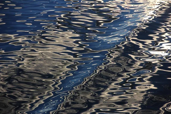 Primo Piano Vista Delle Onde Acqua Blu — Foto Stock