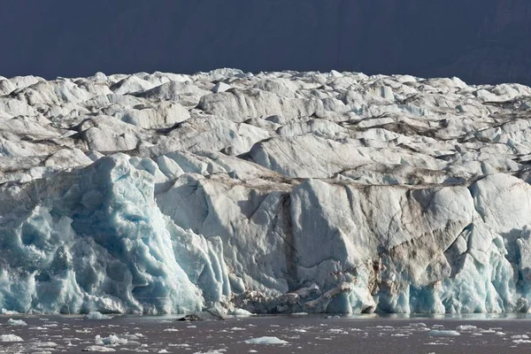 冰川边缘的冰景 孔斯布林冰川 孔斯峡湾 斯匹次卑尔根 斯瓦尔巴德群岛 斯瓦尔巴德和扬马延 — 图库照片