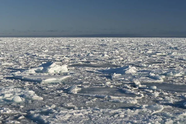 Vista Panorâmica Ice Floes Borda Bloco Gelo Oceano Ártico Spitsbergen — Fotografia de Stock