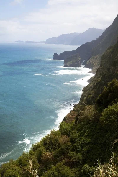Vista Panorâmica Falésias Perto Quinta Furao Costa Norte Madeira Portugal — Fotografia de Stock