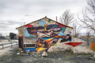 Graffiti, near Valencia, Province of Valencia, Spain, Europe clipart