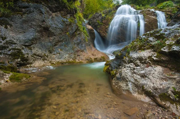 Festői Kilátás Brenschtzklamm Vízesésre Stájerország Ausztria Európa — Stock Fotó