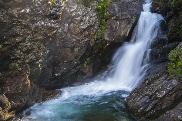 Naturskøn Udsigt Lower Riesachfall Vandfald Riesachflle Vandfald Wilde Wasser Steiermark - Stock-foto