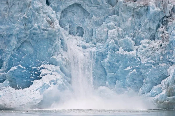 Calving Glacier Rim Monacobreen Glacier Liefdefjorden Spitsbergen Svalbard Islands Svalbard — Stock Photo, Image