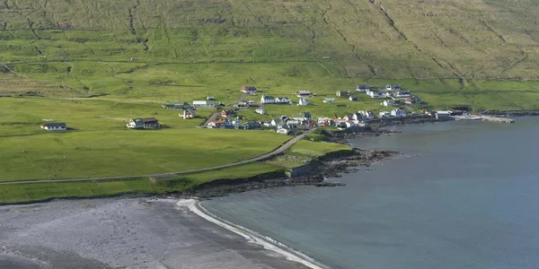 Vista Panoramica Sandvk Villaggio Più Settentrionale Suuroy Isole Faroe Danimarca — Foto Stock