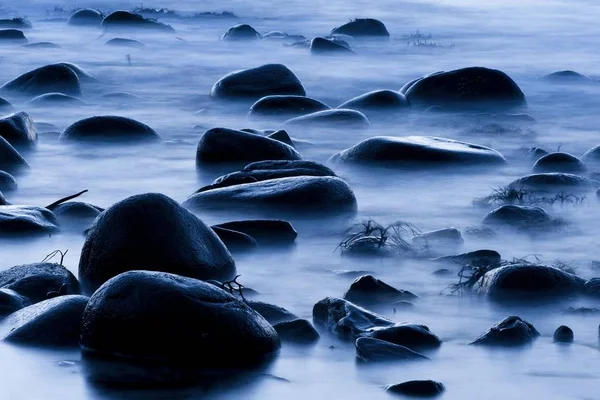 Vista Panorámica Rocas Costa Lofoten Noruega Europa —  Fotos de Stock