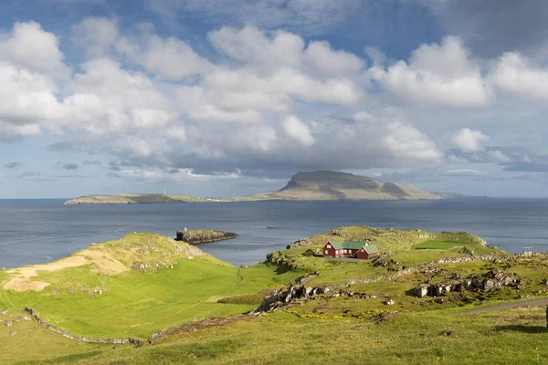 scenic view of Nolsoy Island, viewed from Hoyvk on Streymoy, Faroe Islands, Denmark, Europe