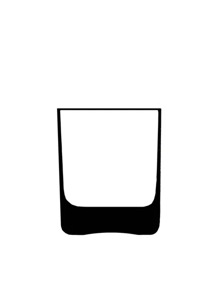 Tumbler Simple Black White Draw — Stock Photo, Image