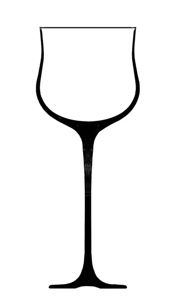 ロスワイングラス シンプルな黒と白のドロー — ストック写真