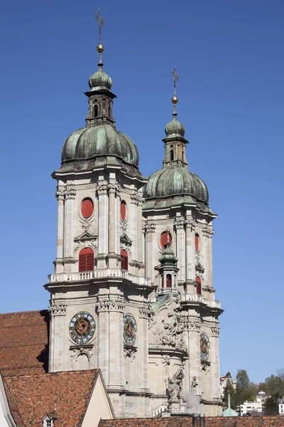 Towers Collegiate Church Gallen Cathedral Unesco World Heritage Site Gallen — Stock Photo, Image
