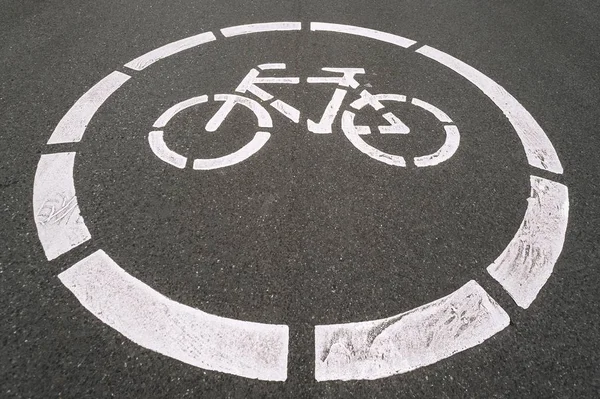 Bicycle Lane Marking Cycle Path Mnster Mnsterland North Rhine Westphalia — Stock Photo, Image