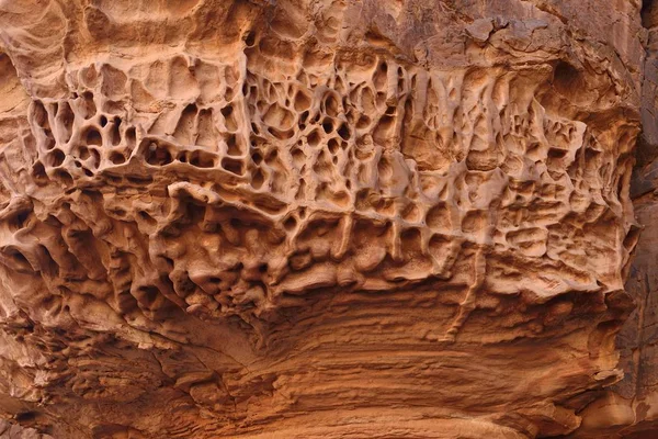 Malerischer Blick Auf Winderosion Auf Weichen Sandsteinschichten Sahara Wüste Tassili — Stockfoto