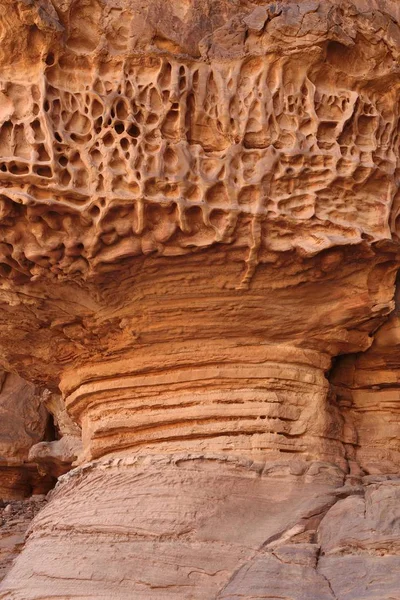 Vista Panorâmica Erosão Vento Camadas Arenito Macio Deserto Saara Tassili — Fotografia de Stock