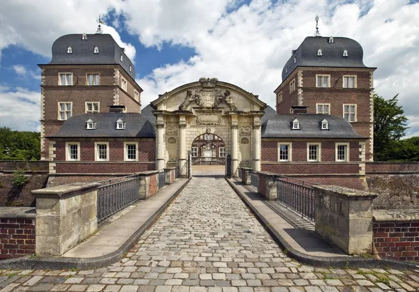 Vacker Utsikt Över Barock Vallgrav Castle Ahaus Slott Teknisk Akademi — Stockfoto