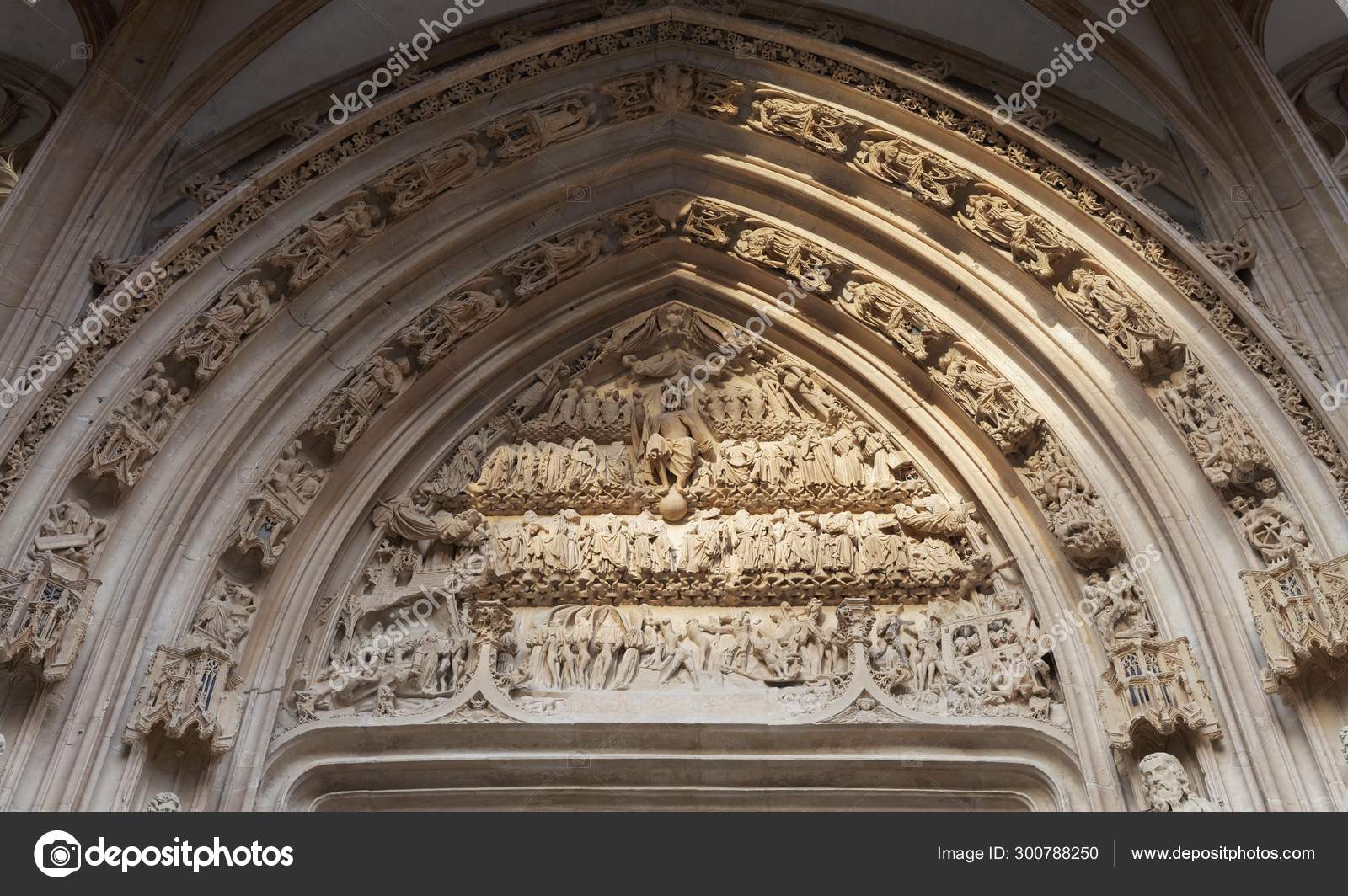 Tympanum Portal Church Saint Maclou Flamboyant Style Gothic Architecture Rouen Stock Photo Image By C Imagebrokermicrostock
