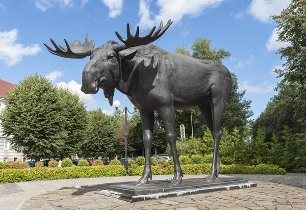 Älg Staty Monument Landmärke Tilsit 1928 Skulptören Ludwig Vordermayer Brons — Stockfoto