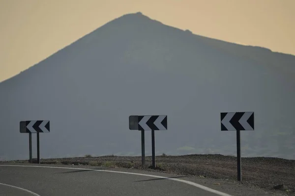 Ruta Curvilínea Región Vitícola Geria Lanzarote Islas Canarias España Europa — Foto de Stock