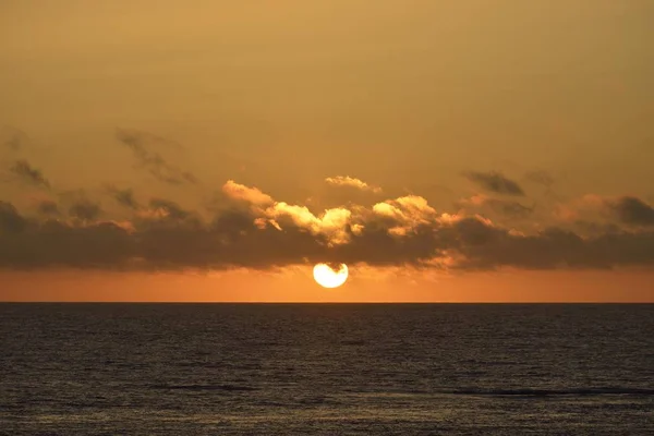 在埃尔戈尔戈 兰萨罗特岛 加那利群岛 西班牙 欧洲的海上日落 — 图库照片