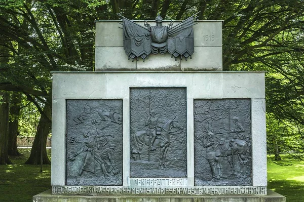 Memorial Los Caídos Del Regimiento Cuirassier Driesen Regimiento Westfalia Paseo —  Fotos de Stock