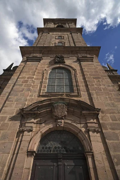 Schilderachtig Uitzicht Toren Van Altstdter Dreifaltigkeitskirche Kerk Gewijd 1721 Erlangen — Stockfoto