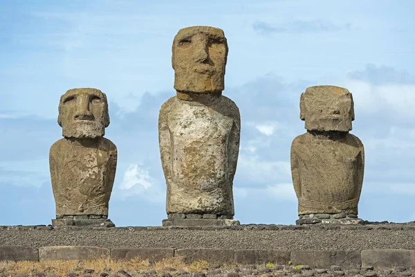 Moai Rano Raraku Eastern Island Chile South America — ストック写真