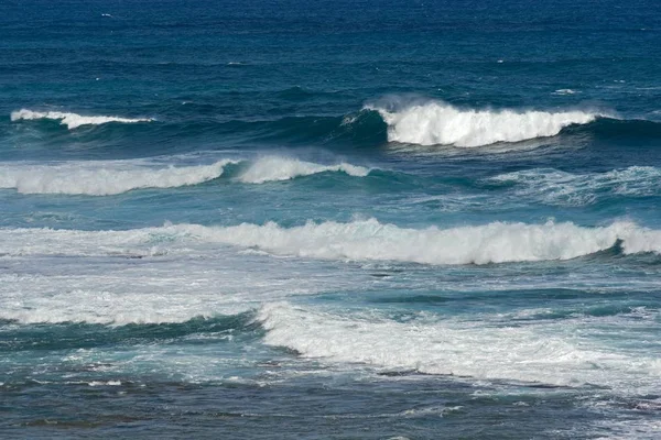 Crashing Waves Pacific Ocean Kaua Hawaii United States North America — стоковое фото