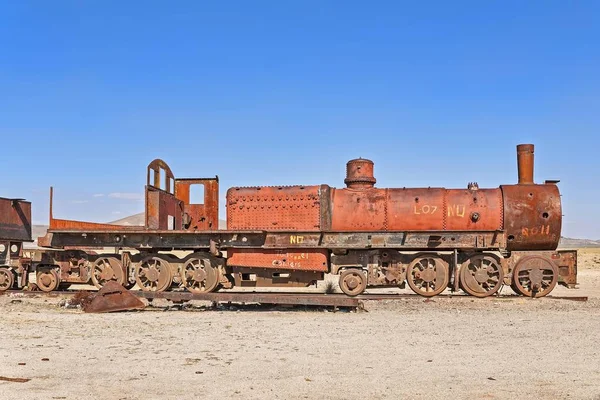 Oude Trein Begraafplaats Cementerio Los Trenes Uyuni Bolivia Zuid Amerika — Stockfoto