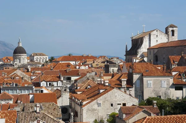 Vista Desde Las Murallas Ciudad Centro Histórico Dubrovnik Dalmacia Croacia — Foto de Stock
