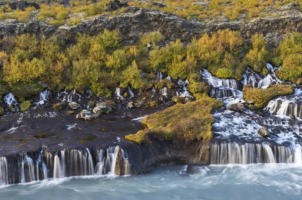 Hraunfossar Καταρράκτες Ισλανδία Ευρώπη — Φωτογραφία Αρχείου