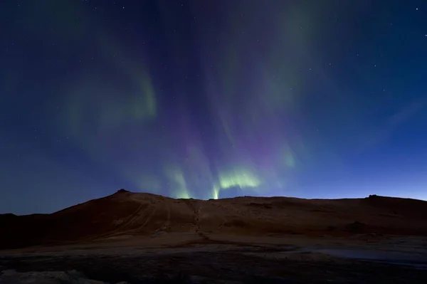 Vista Panorámica Majestuosas Luces Boreales —  Fotos de Stock