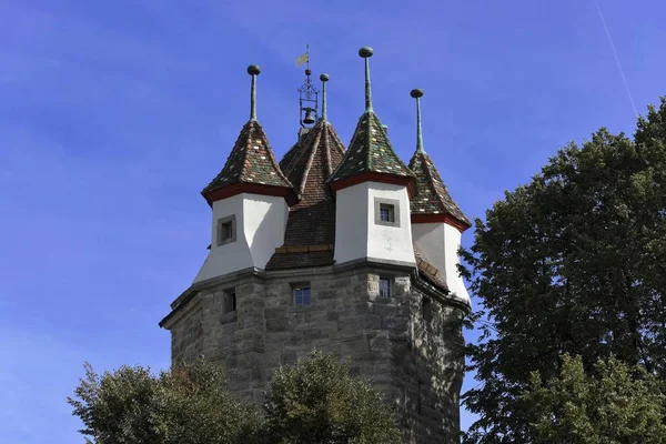 Fnfknopfturm Landesgartenschau 2014 Schwäbisch Gmnd Baden Württemberg Deutschland Europa — Stockfoto