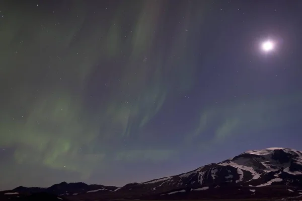 Vista Panorâmica Das Majestosas Luzes Norte — Fotografia de Stock