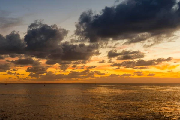 太平洋の夕日 ハンガ ラパヌイ国立公園 イースター島 南アメリカ — ストック写真