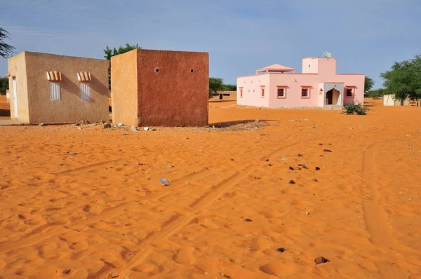Malá Vesnice Poušti Rosso Trarza Region Mauritánie Afrika — Stock fotografie
